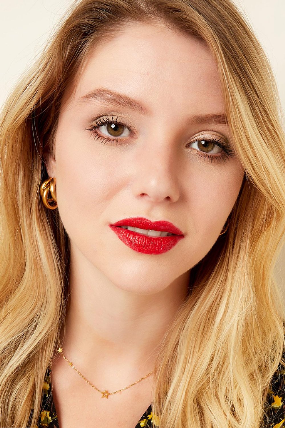 collier étoiles en acier inoxydable couleur or h5Image2